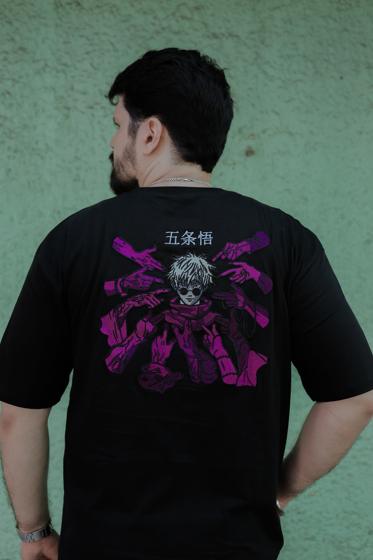 Gojo The Honoured One Both Side Embroidered Oversized T-Shirt