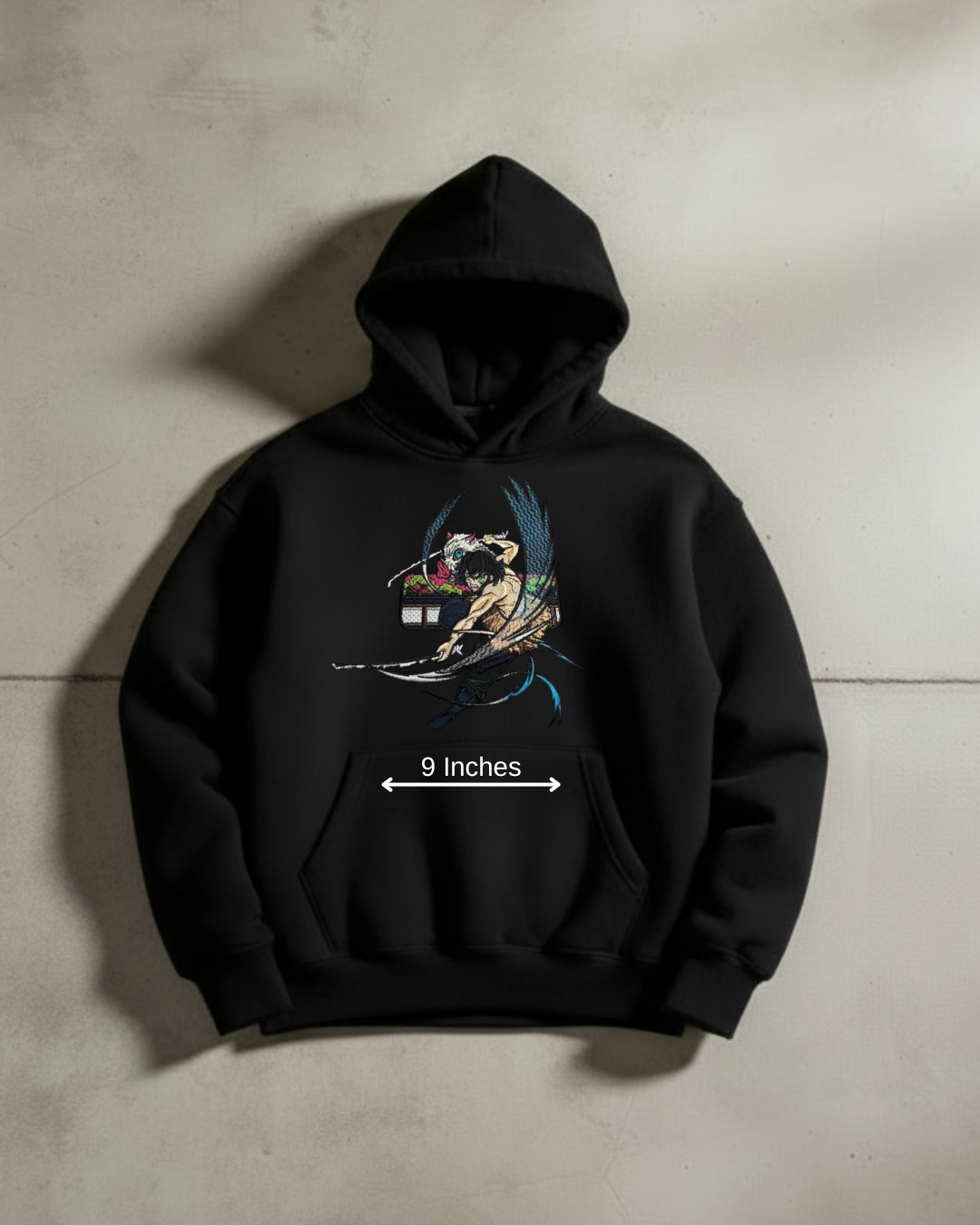 Demon Slayer Inosuke Hashibira Embroidered Hoodie