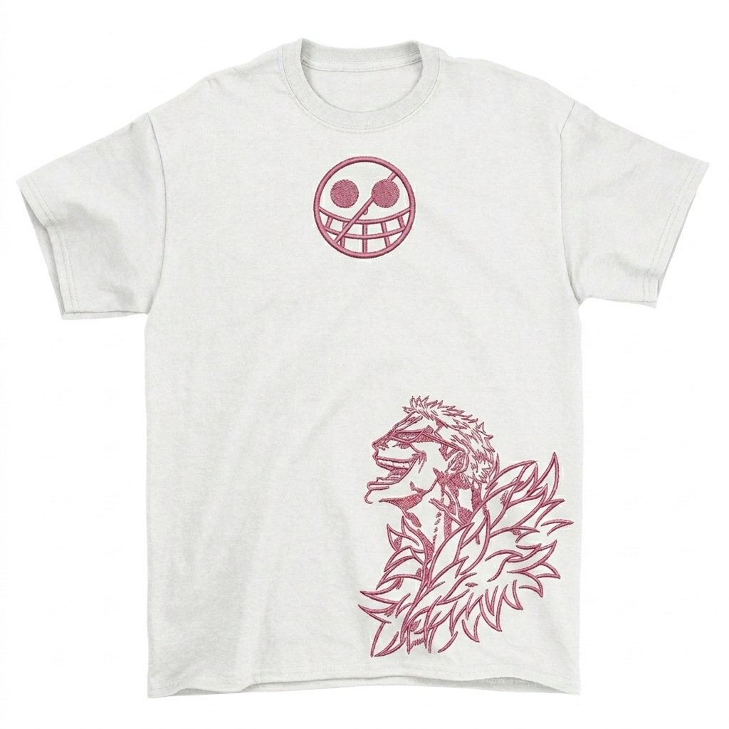 One Piece "The Heavenly Demon" Doflamingo Oversized Embroidered T-Shirt