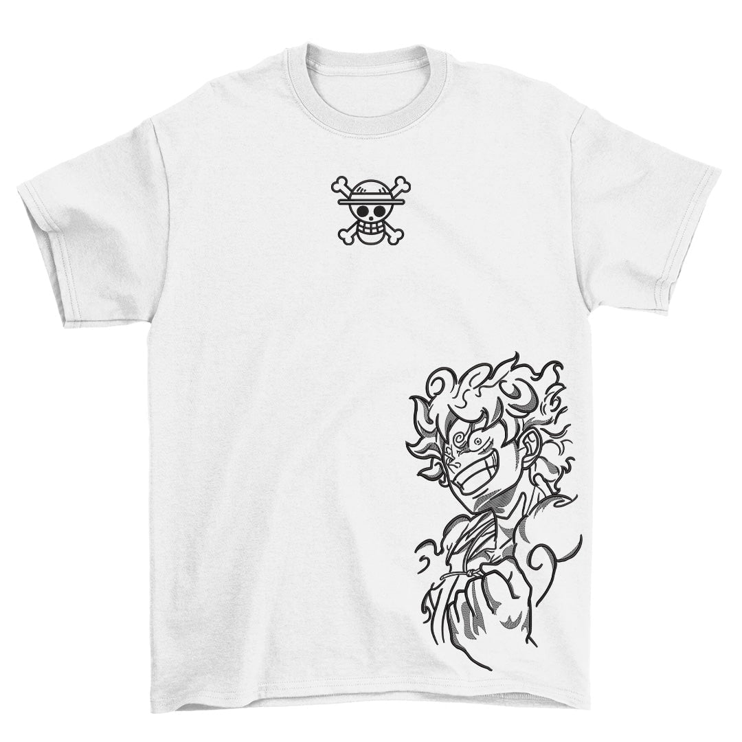 One Piece Luffy Gear-5 Oversized Embroidered T-Shirt