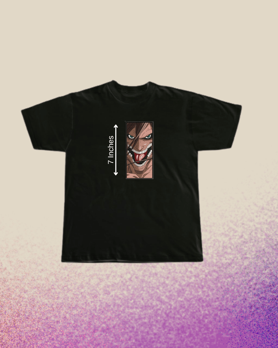 Attack on Titan Eren Titan Anime Embroidered Tshirt - Embroidery Hut