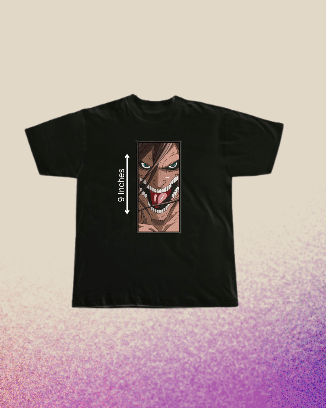 Attack on Titan Eren Titan Anime Embroidered Tshirt - Embroidery Hut