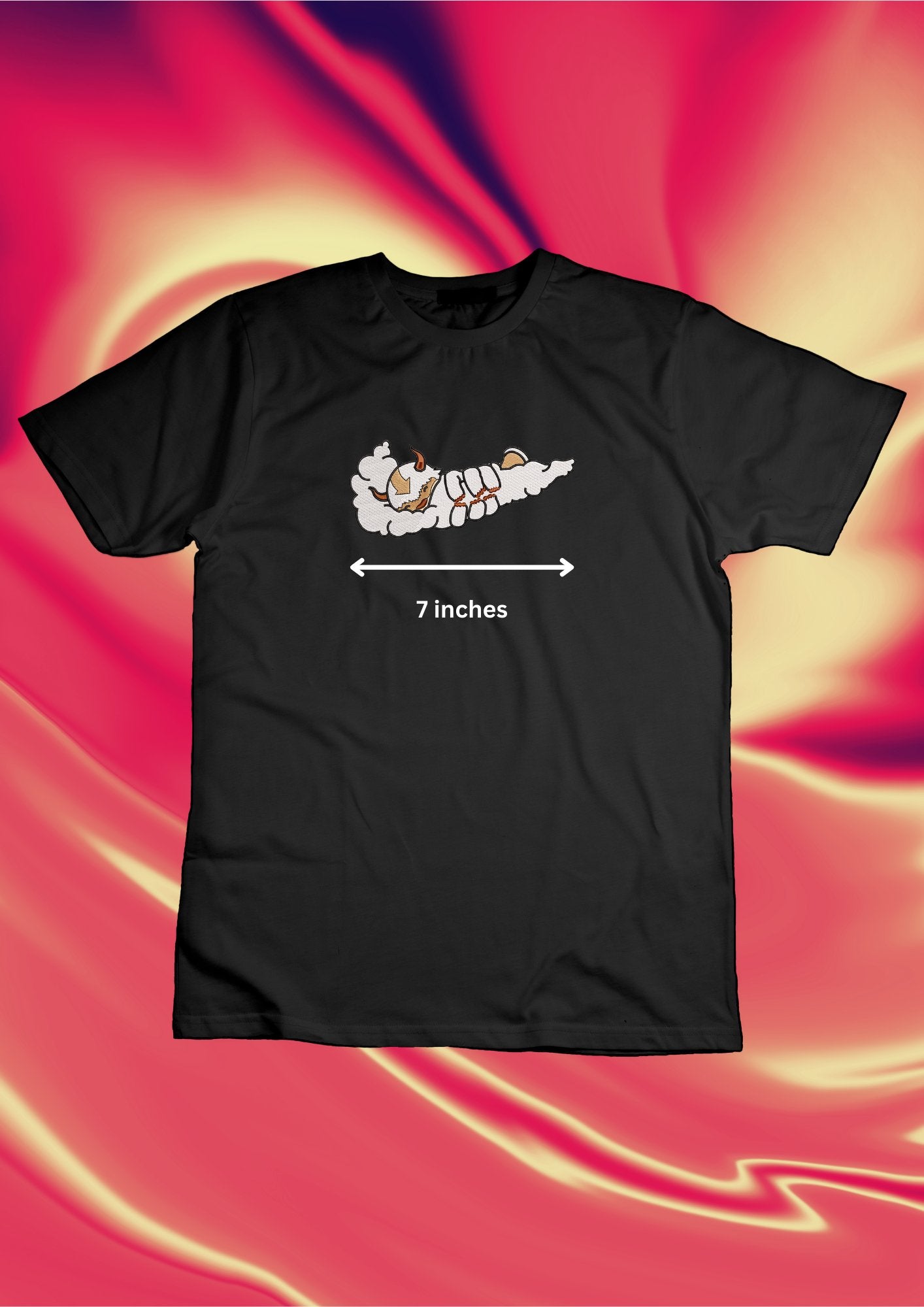 Avatar: The Last Airbender Appa Embroidered T-Shirt - Embroidery Hut