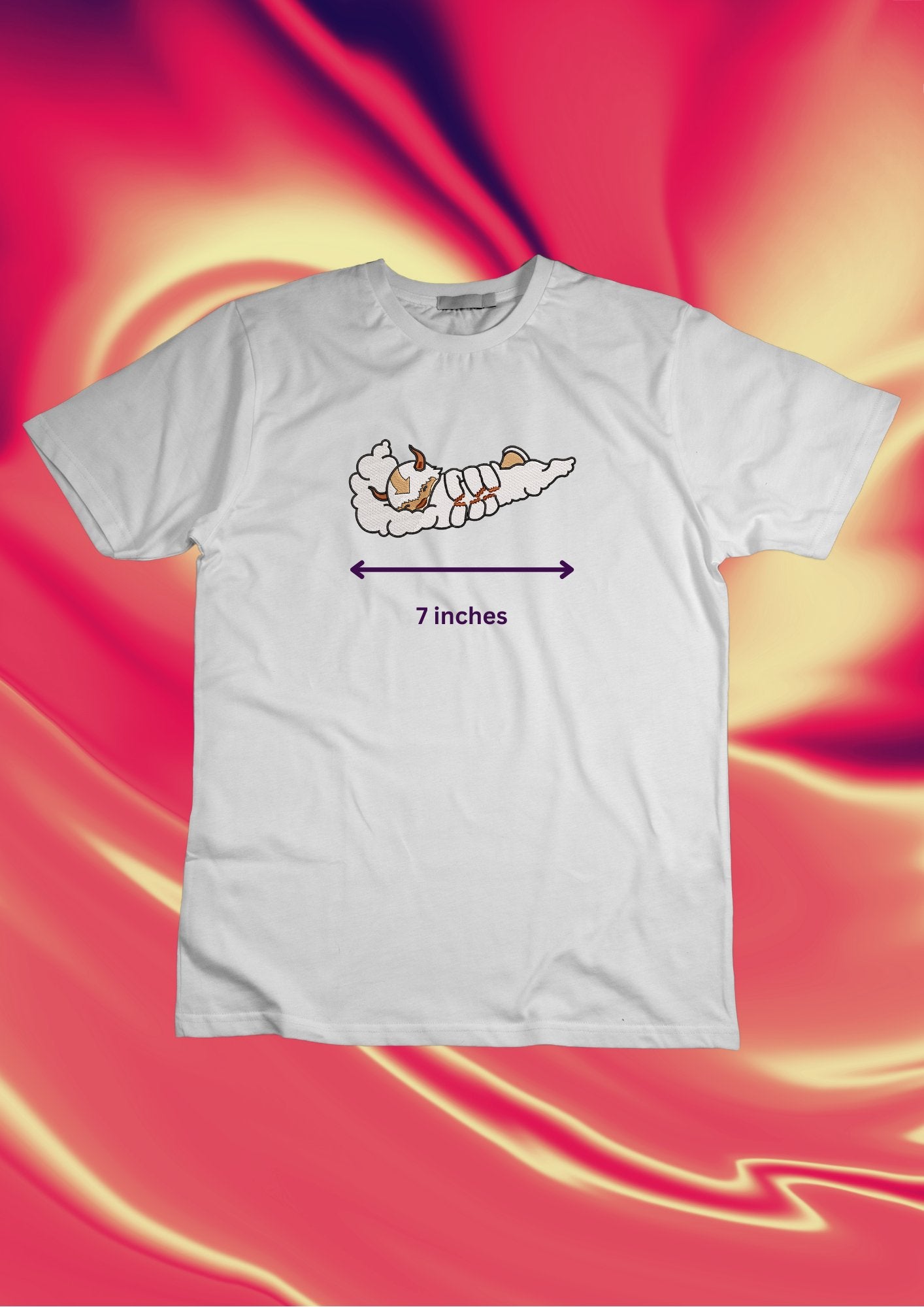 Avatar: The Last Airbender Appa Embroidered T-Shirt - Embroidery Hut