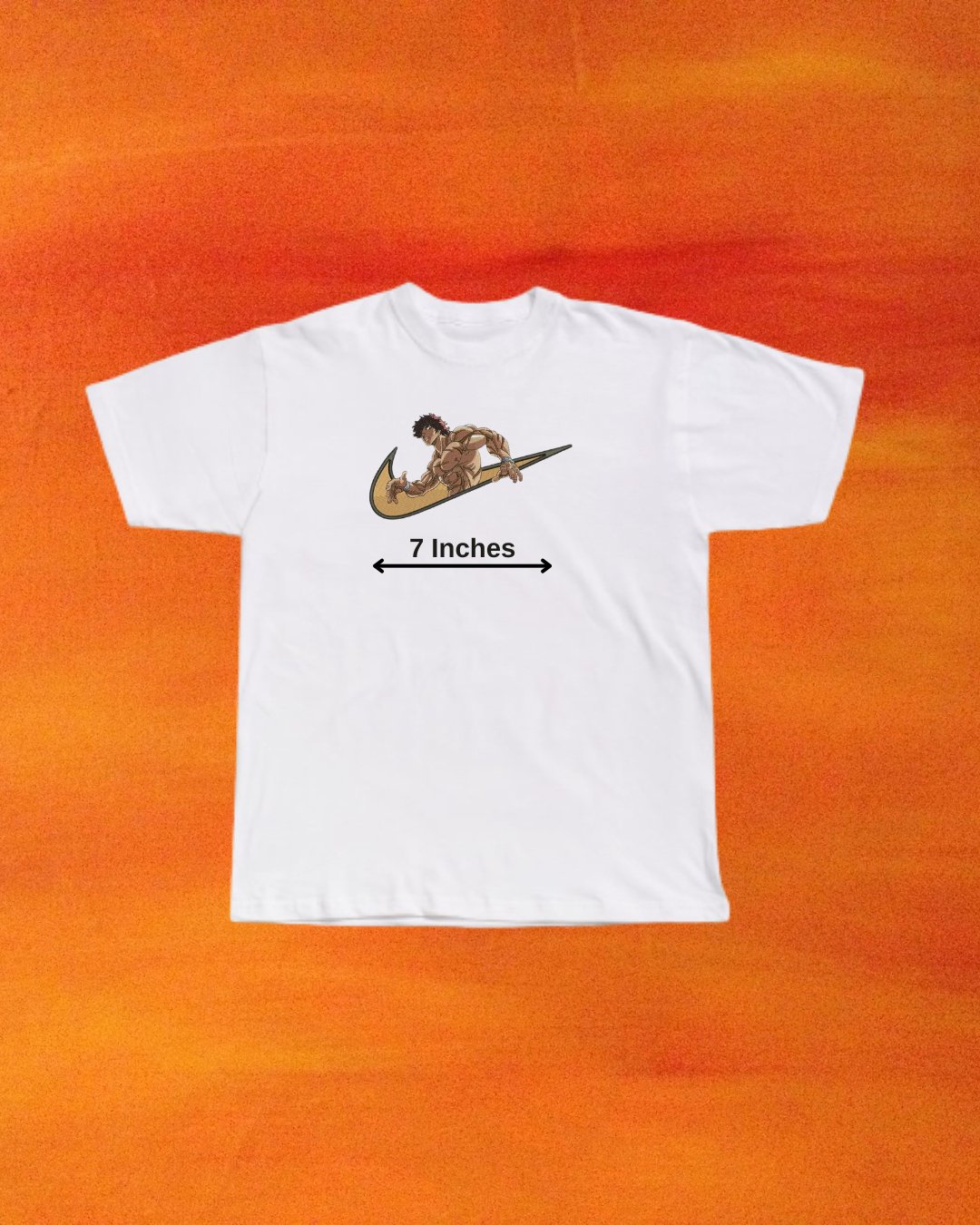 Baki Side Pose Embroidered T-Shirt - Embroidery Hut