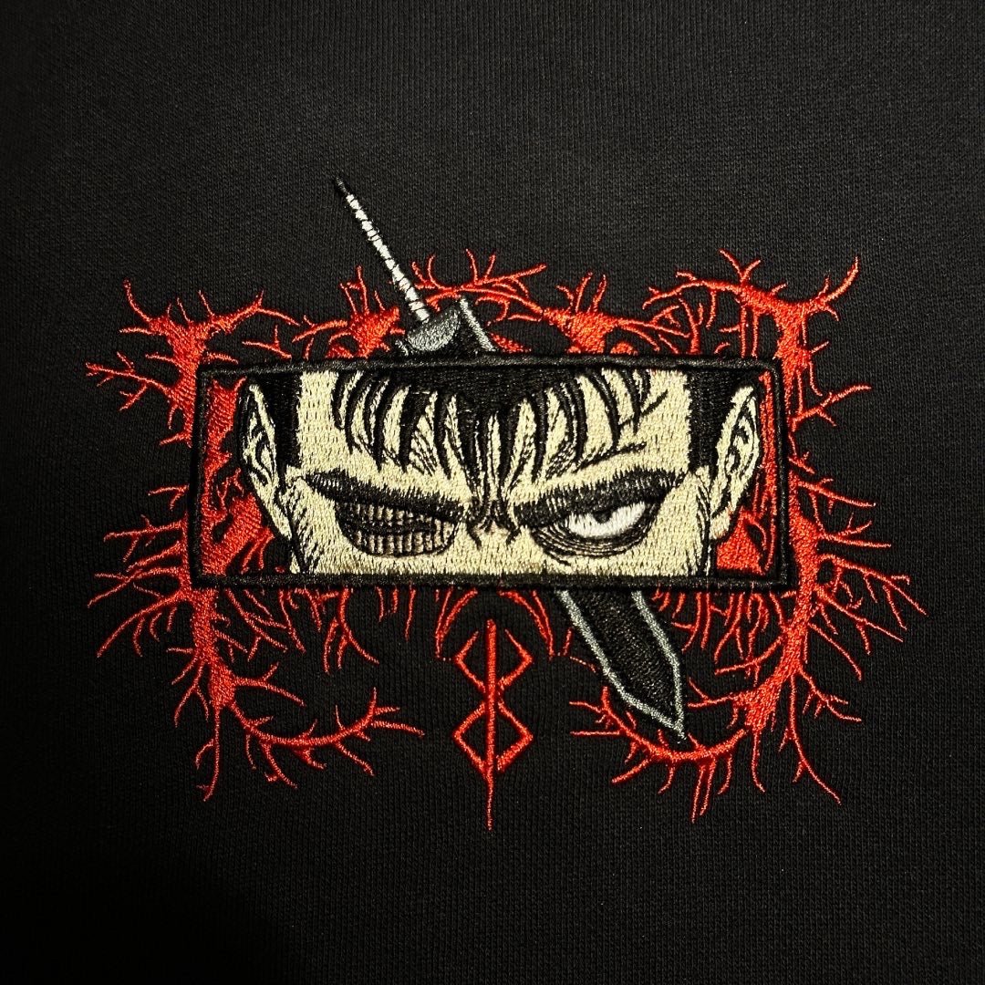 Berserk Anime Embroidered T-Shirt - Embroidery Hut