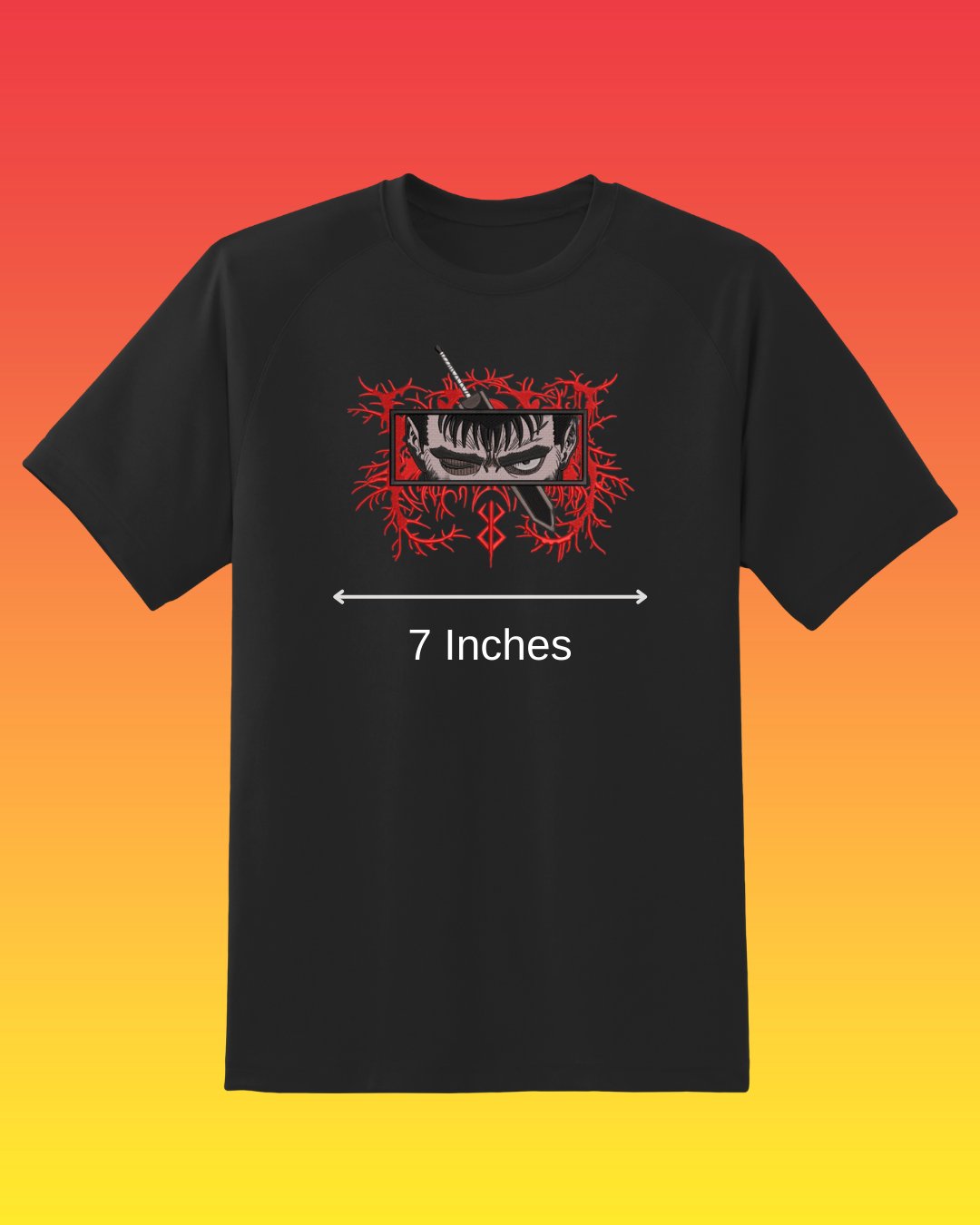 Berserk Anime Embroidered T-Shirt - Embroidery Hut