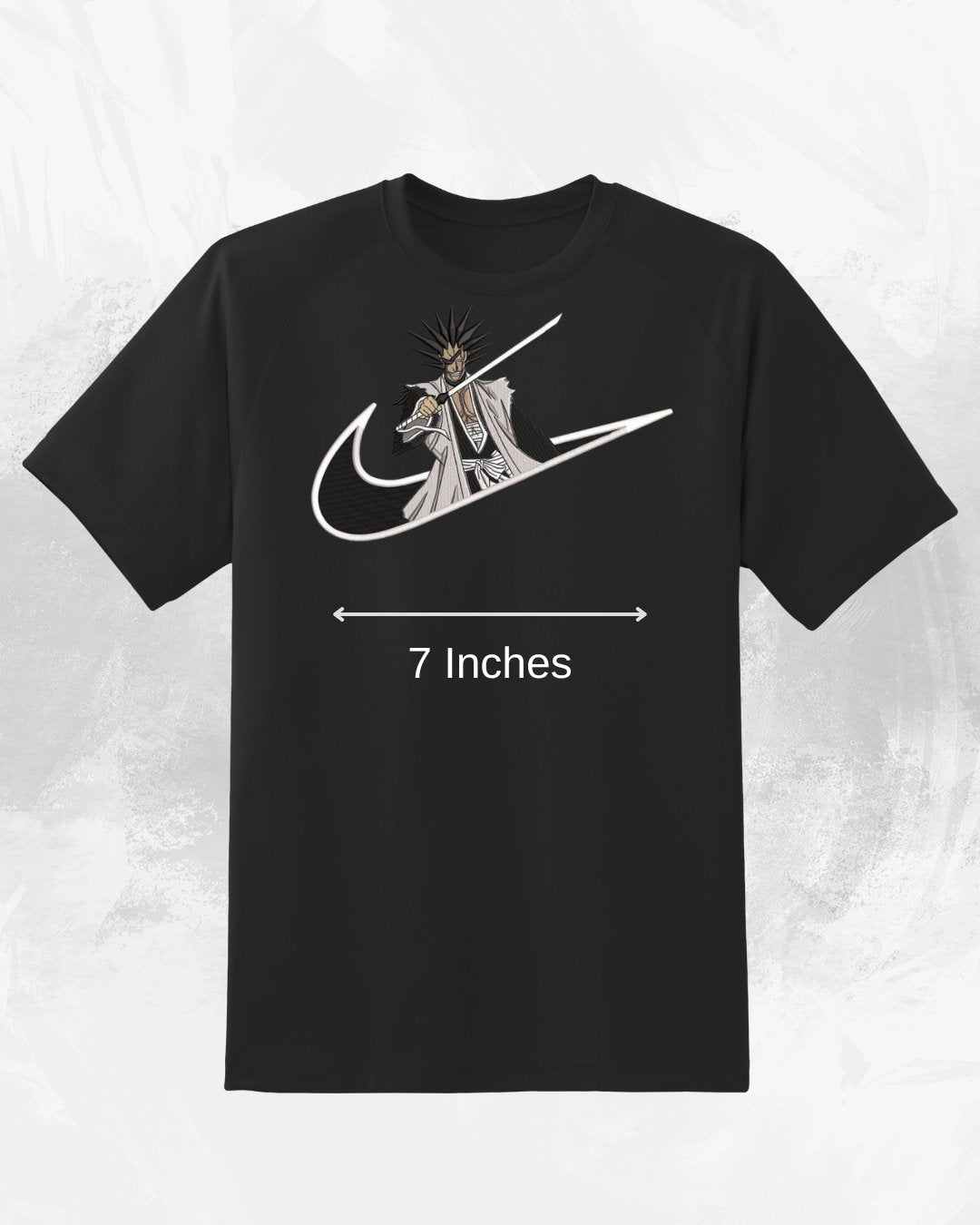 Bleach Kenpachi Embroidered T-Shirt - Embroidery Hut