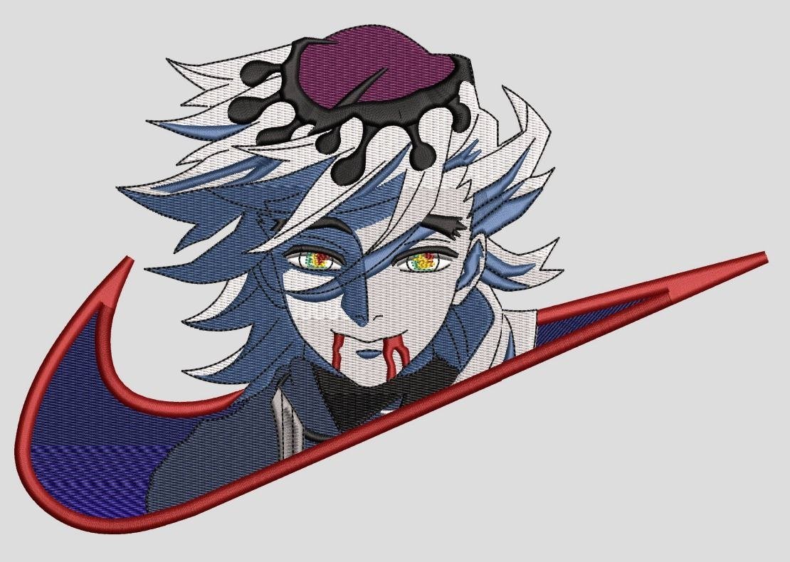 Demon Slayer Doma Embroidered T-Shirt - Embroidery Hut