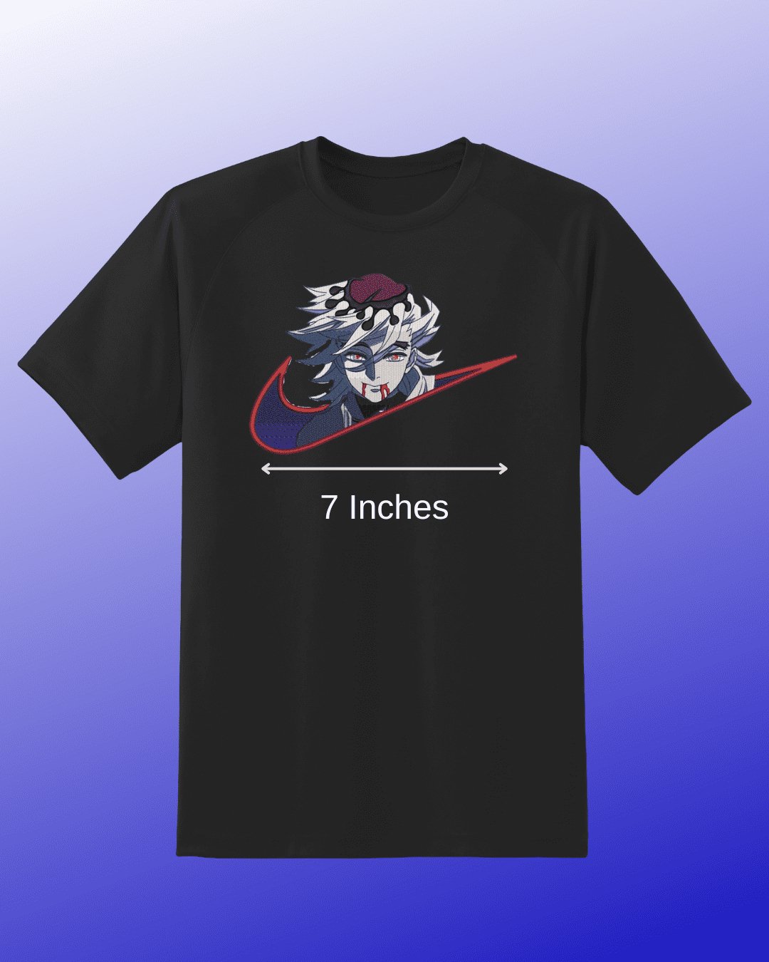 Demon Slayer Doma Embroidered T-Shirt - Embroidery Hut