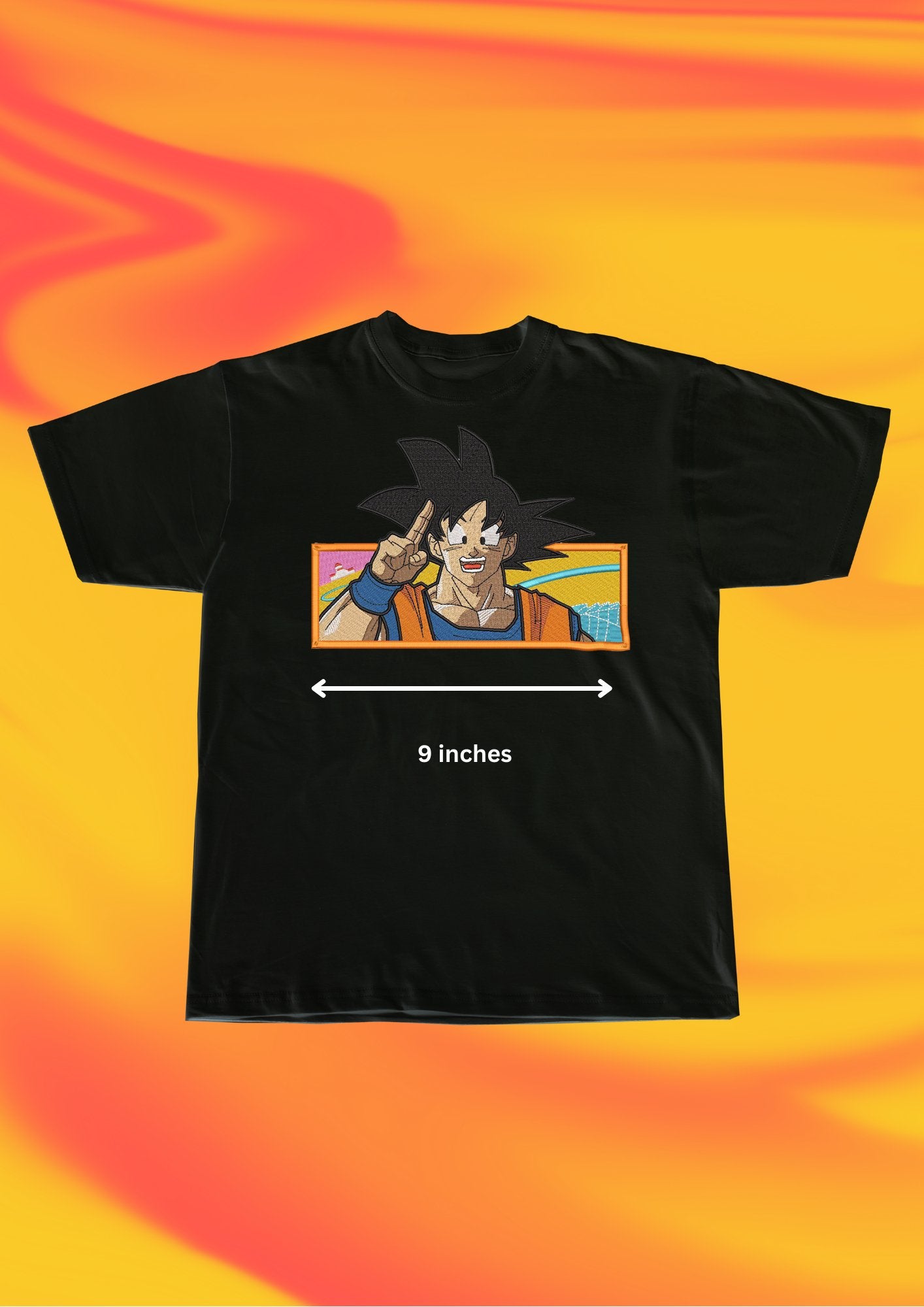 Dragon Ball Z Songoku Embroidered T-Shirt - Embroidery Hut