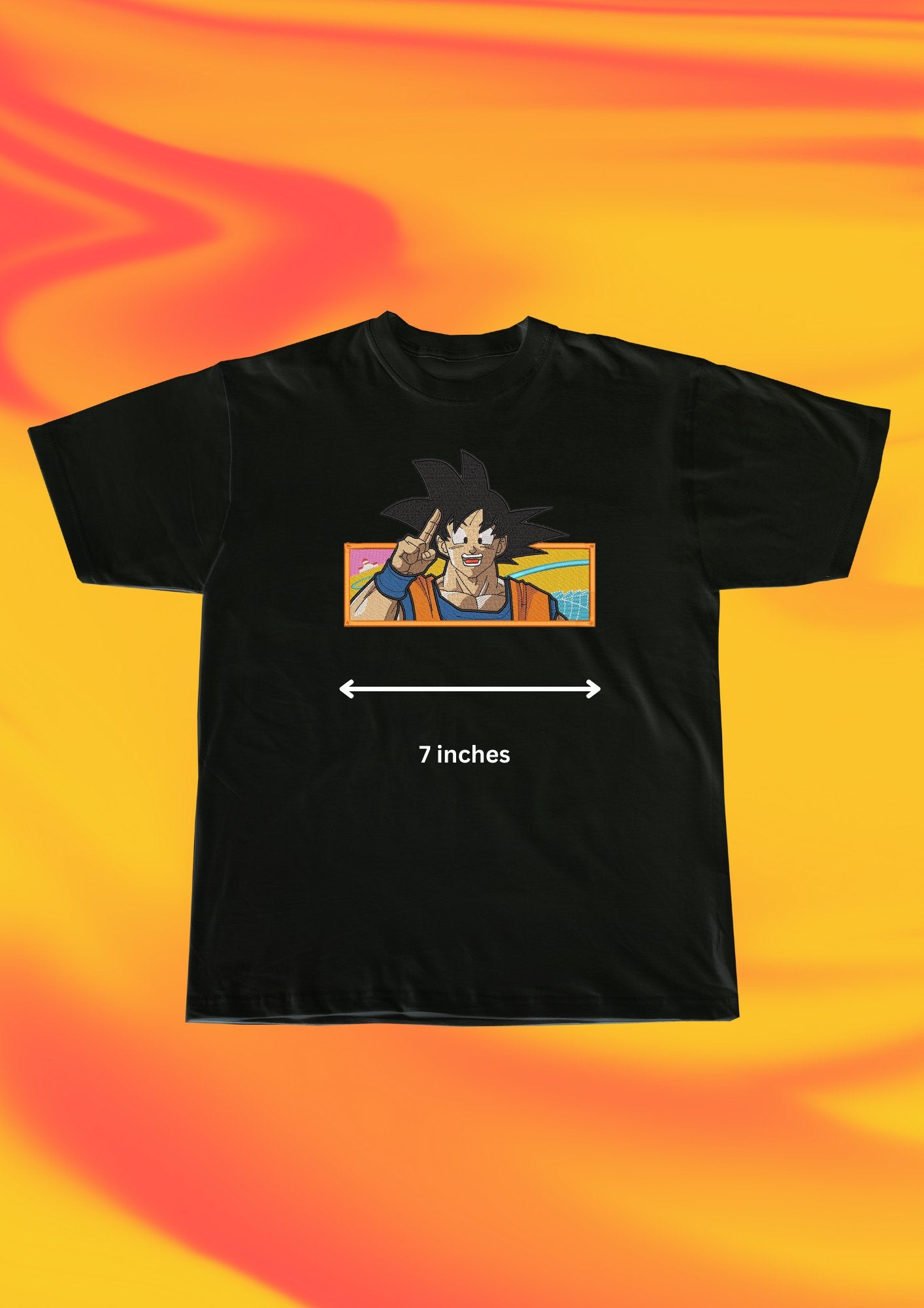Dragon Ball Z Songoku Embroidered T-Shirt - Embroidery Hut