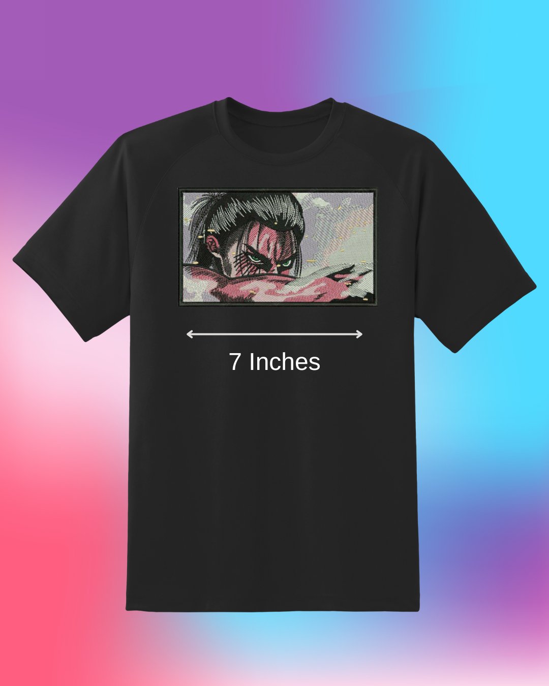 Eren x Fallen Angel Embroidered T-Shirt - Embroidery Hut