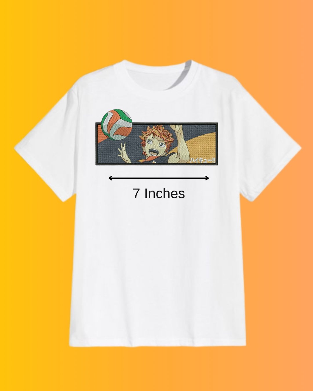Haikyuu!! Hinata Embroidered T-Shirt - Embroidery Hut