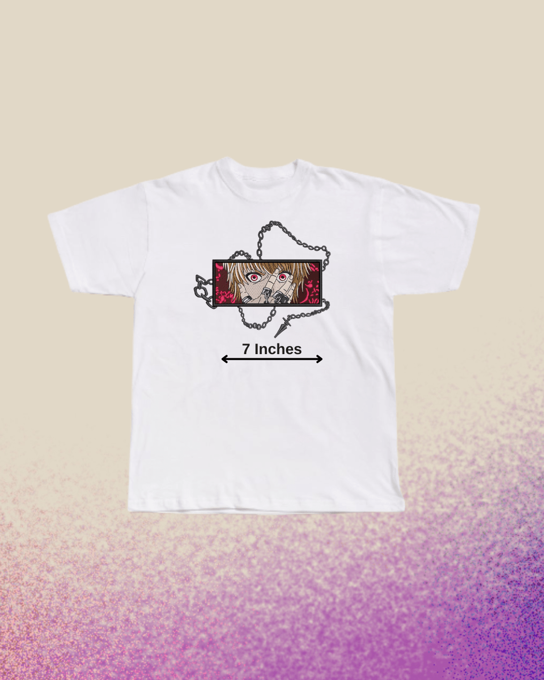 Hunter x Hunter Kurapika Anime Embroidered Tshirt - Embroidery Hut