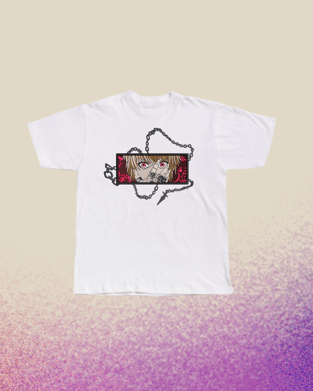 Hunter x Hunter Kurapika Anime Embroidered Tshirt - Embroidery Hut