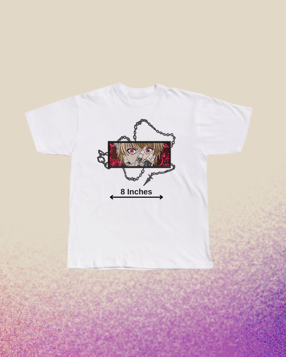 Hunter x Hunter Kurapika Anime Embroidered Tshirt - Embroidery Hut