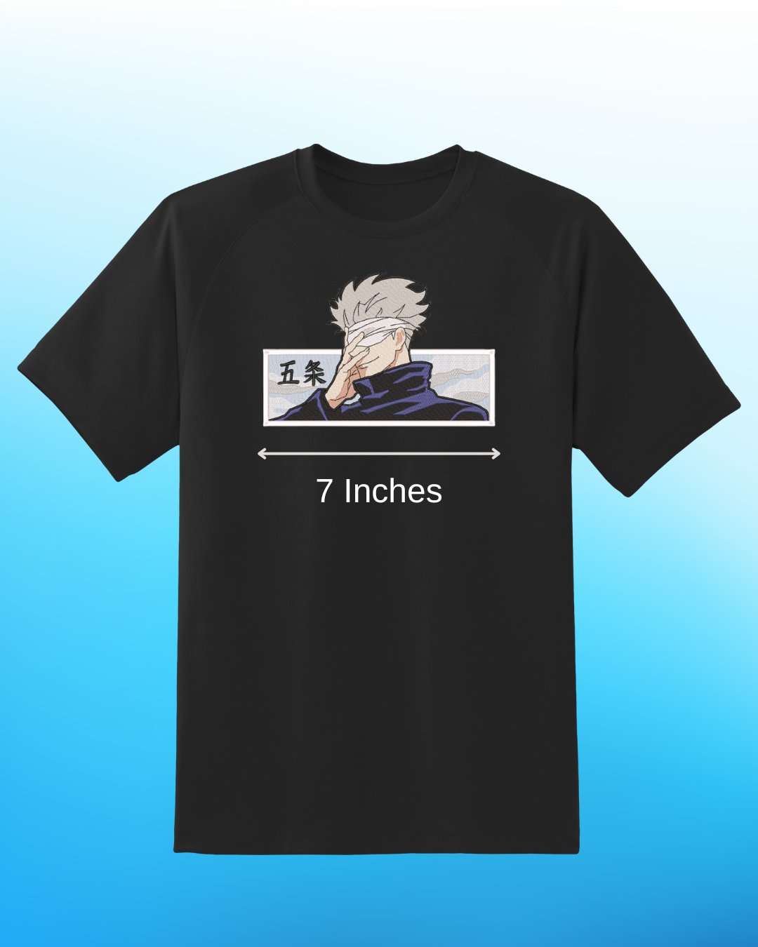 Jujutsu Kaisen Gojo Embroidered T-Shirt - Embroidery Hut