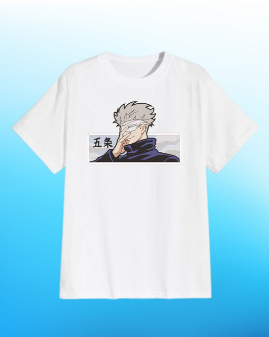 Jujutsu Kaisen Gojo Embroidered T-Shirt - Embroidery Hut