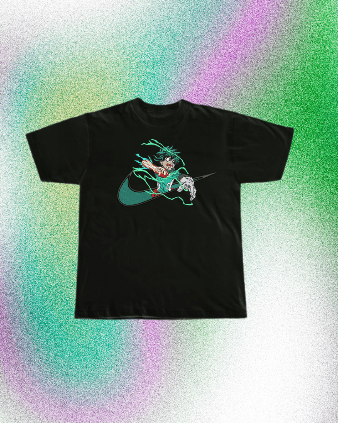 My Hero Academia Midoriya Smash Embroidered T-Shirt - Embroidery Hut