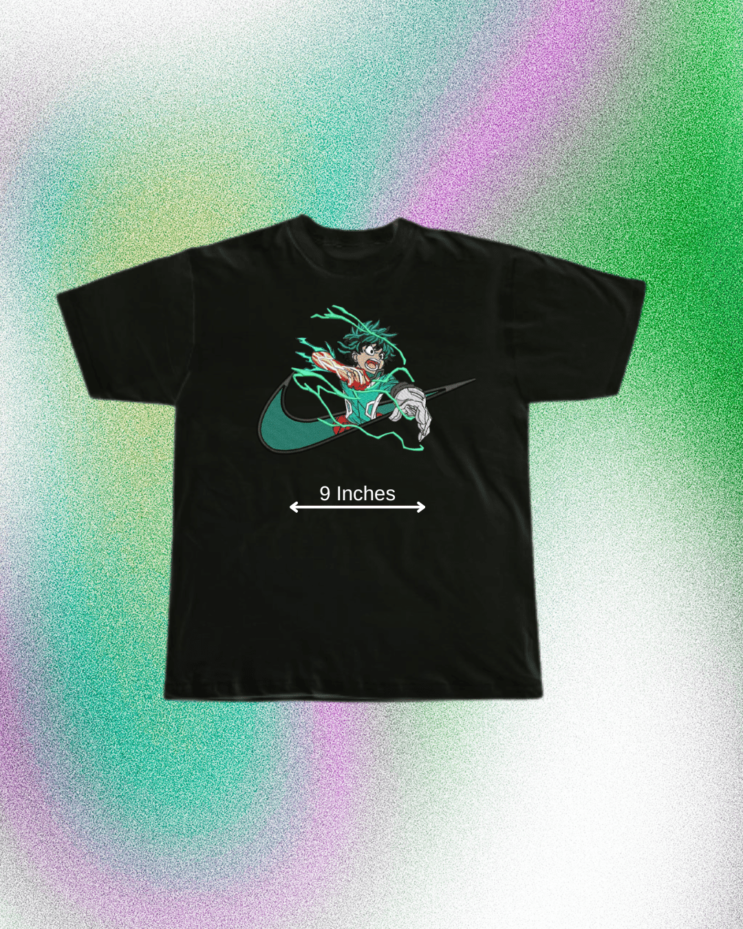 My Hero Academia Midoriya Smash Embroidered T-Shirt - Embroidery Hut