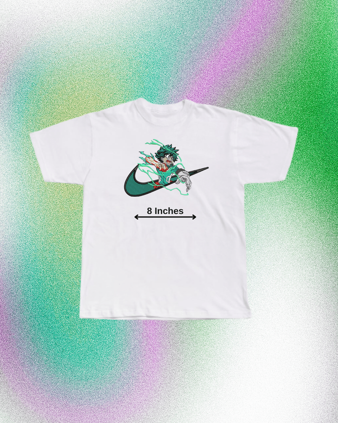 My Hero Academia Midoriya Smash Embroidered T-Shirt - Embroidery Hut