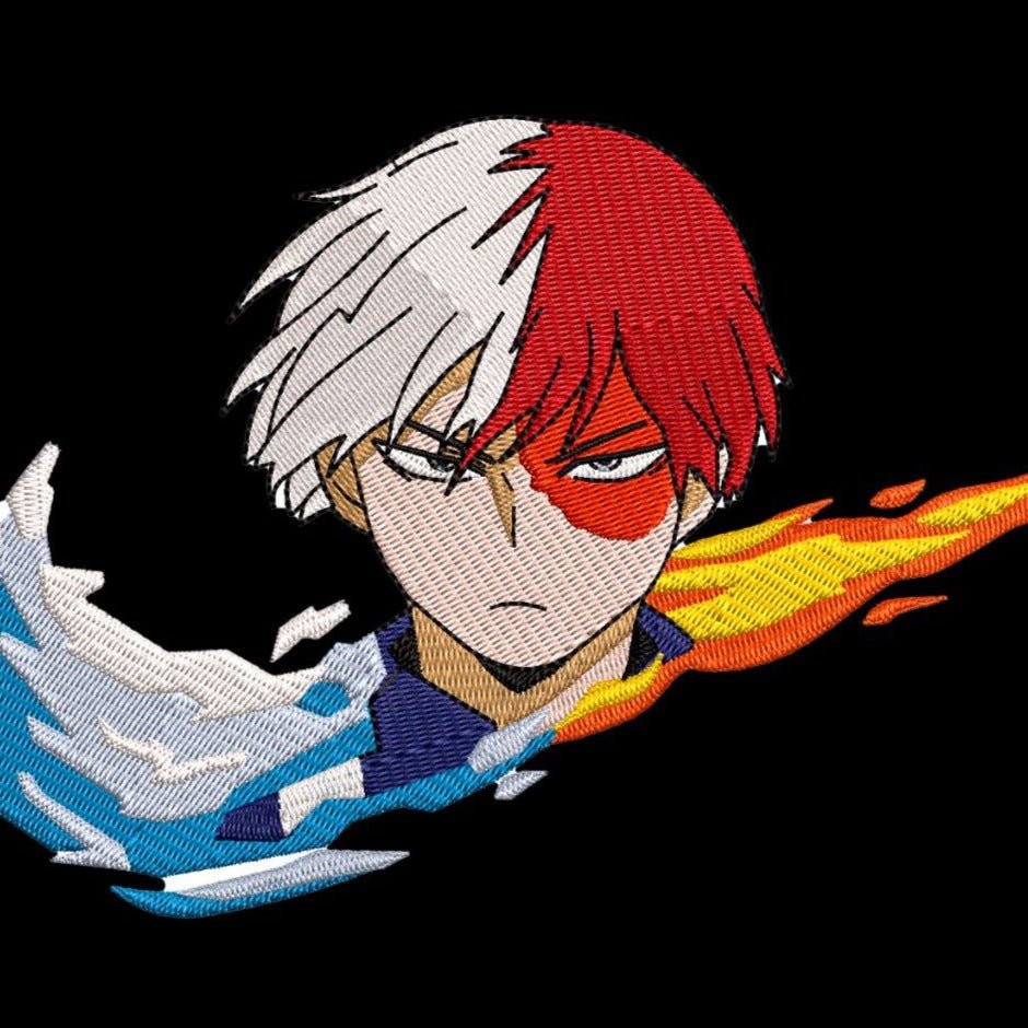 My Hero Academia Todoroki Embroidered T-Shirt - Embroidery Hut