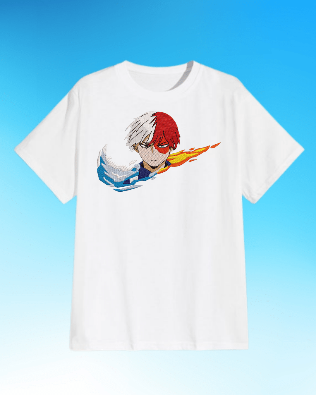 My Hero Academia Todoroki Embroidered T-Shirt - Embroidery Hut