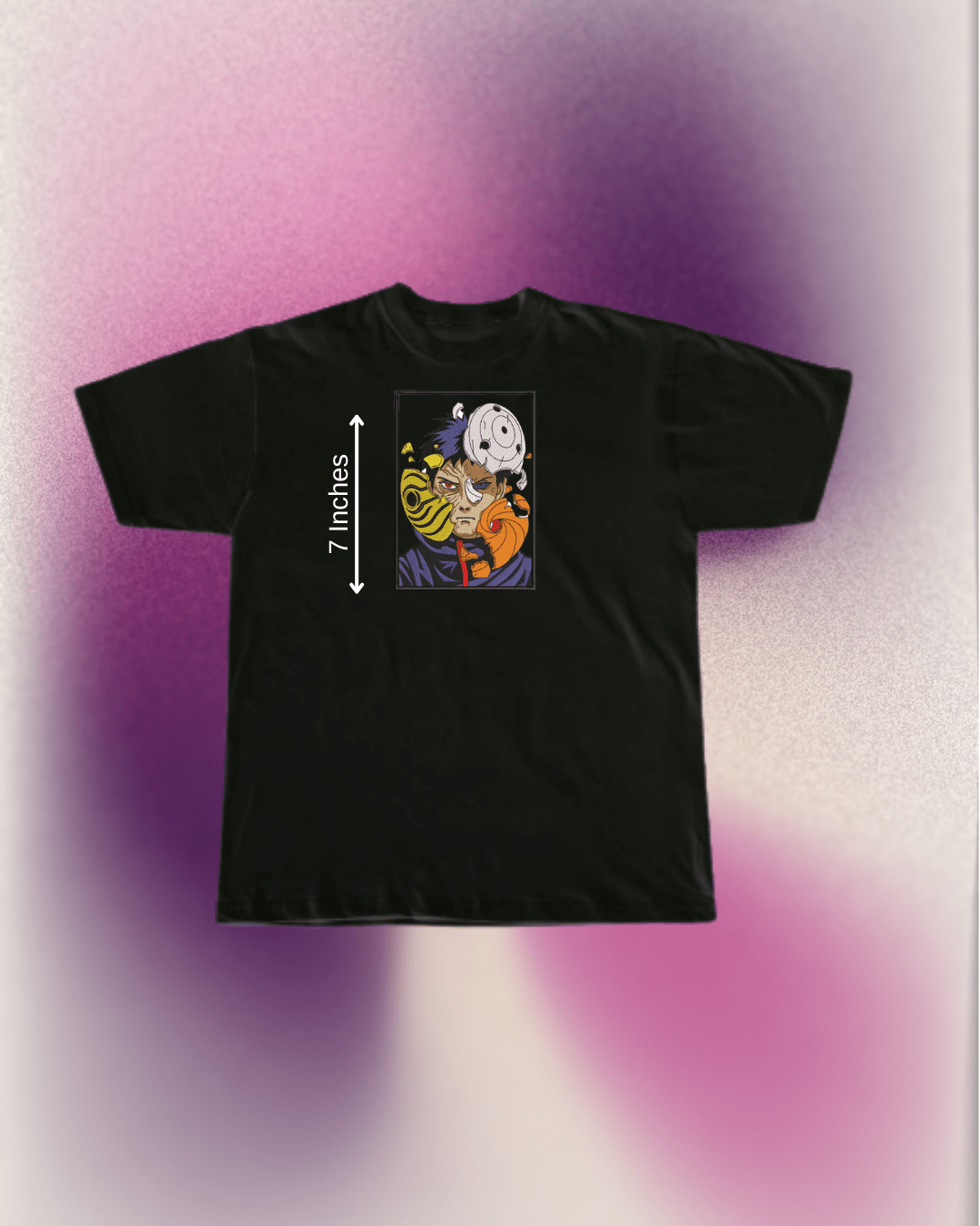 Obito The Broken Hero Embroidered T-Shirt - Embroidery Hut