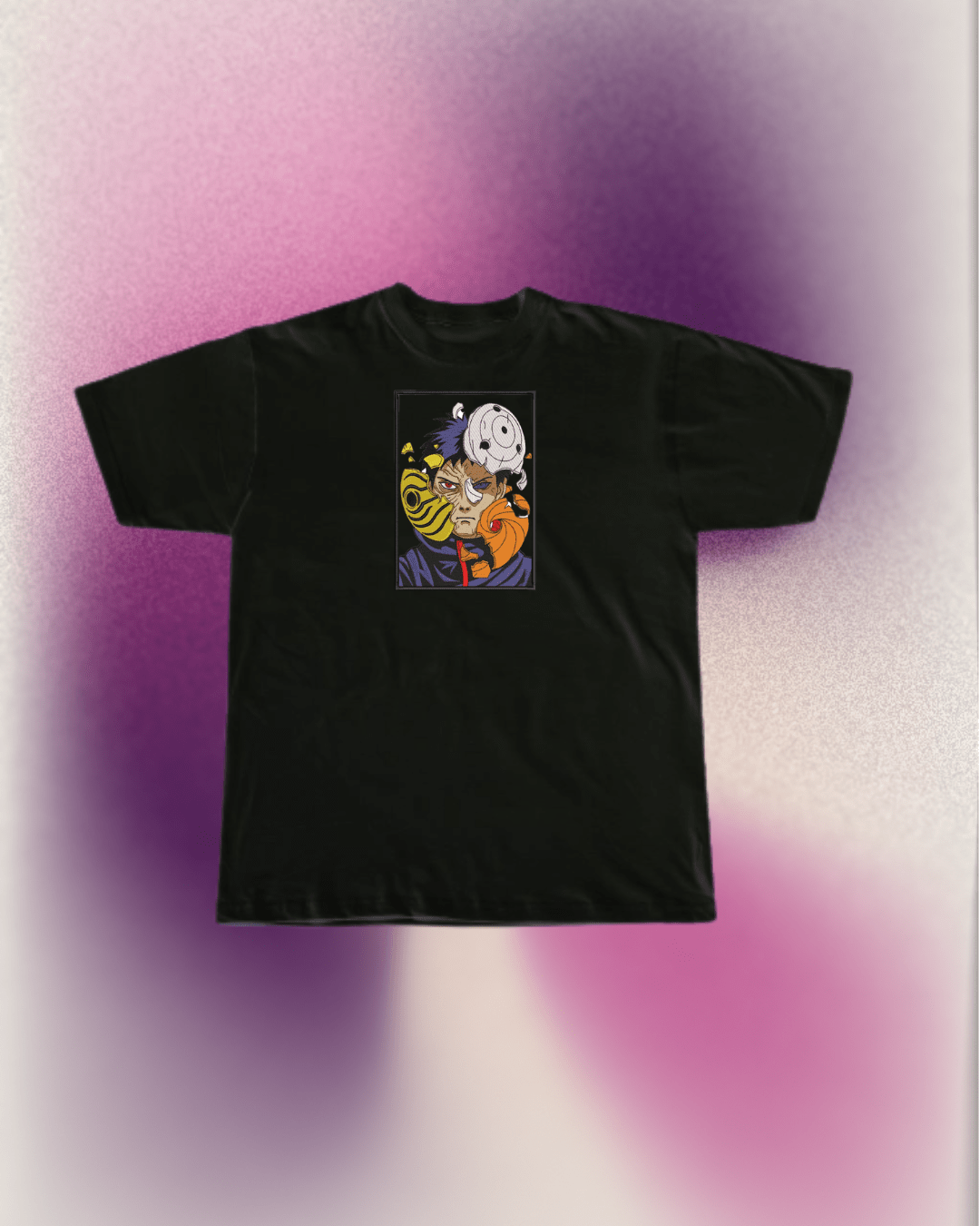 Obito The Broken Hero Embroidered T-Shirt - Embroidery Hut