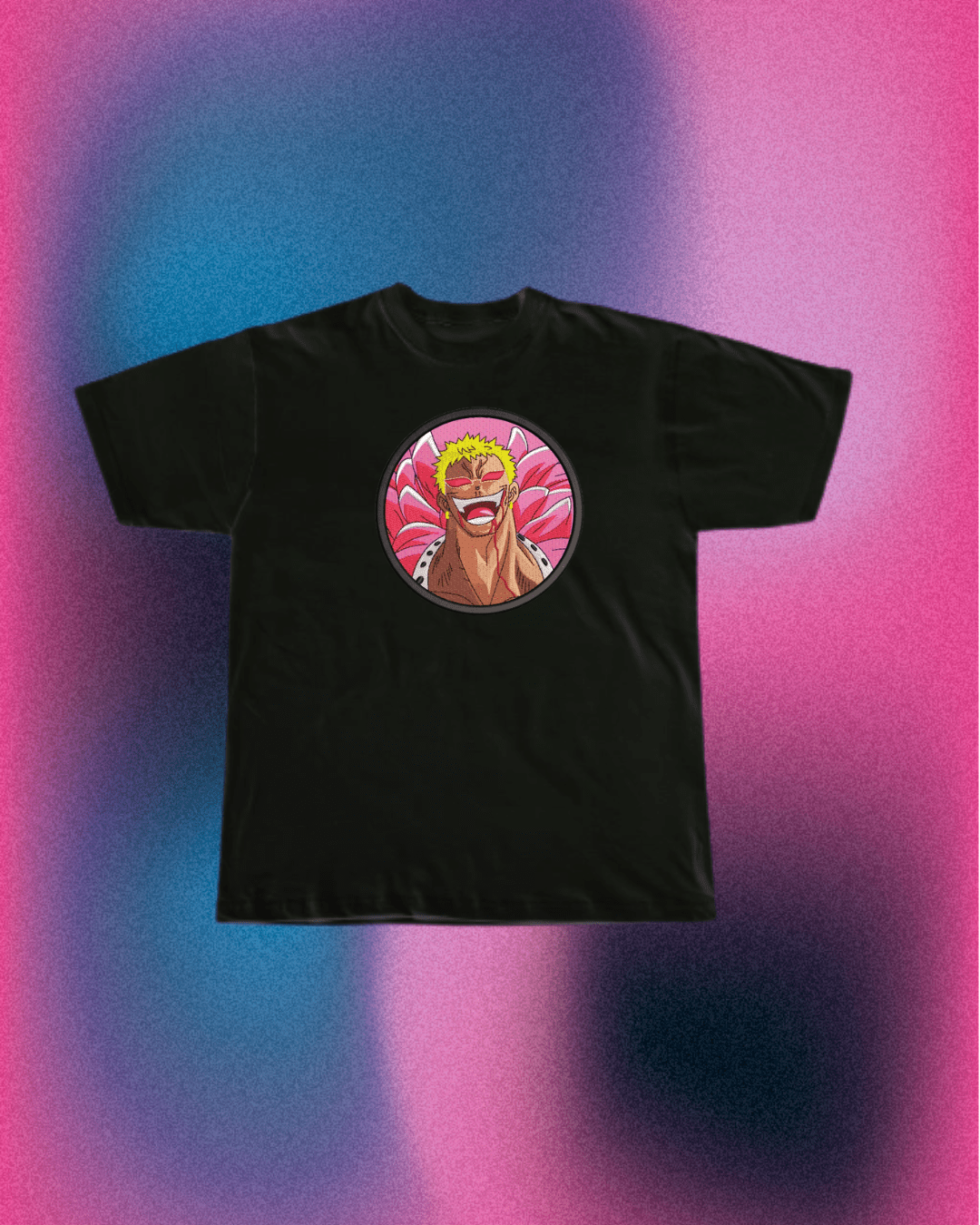 One Piece Doflamingo Patch Embroidered T-Shirt - Embroidery Hut