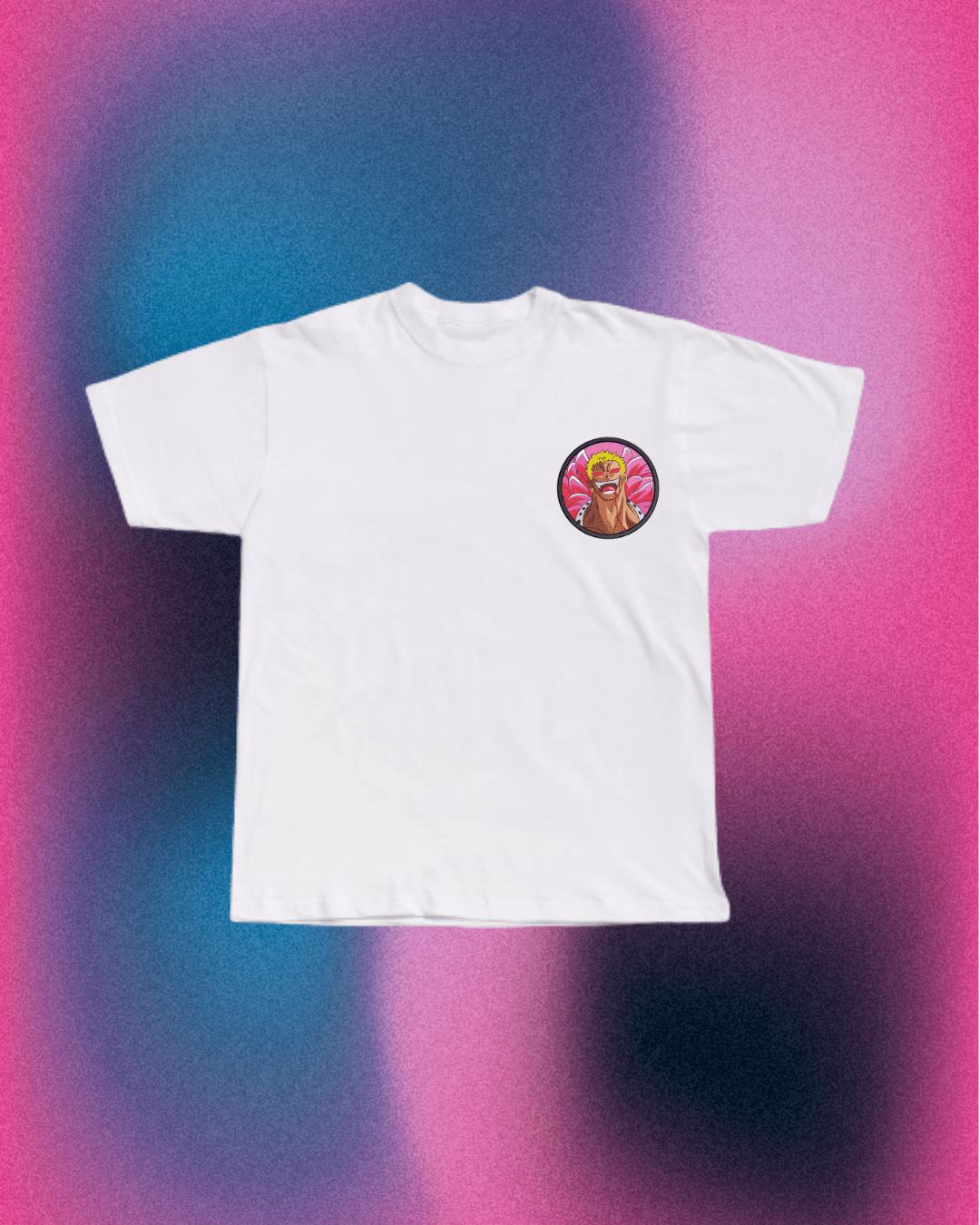 One Piece Doflamingo Patch Embroidered T-Shirt - Embroidery Hut