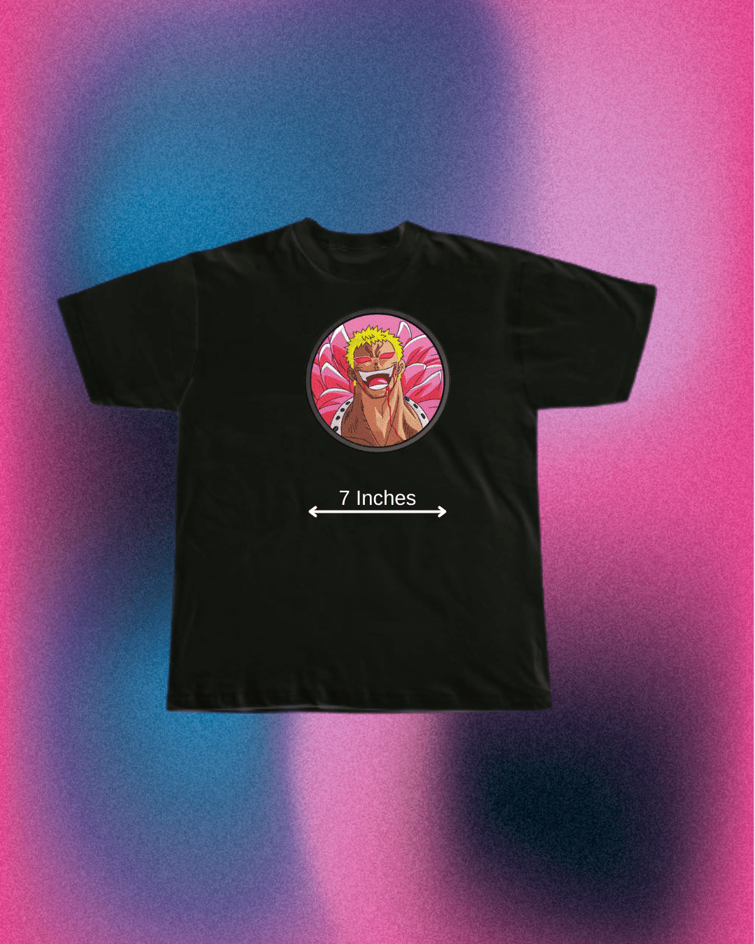 One Piece Doflamingo Patch Embroidered T-Shirt - Embroidery Hut