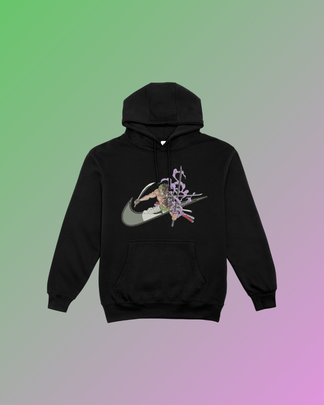 One Piece Zoro Embroidered Hoodie