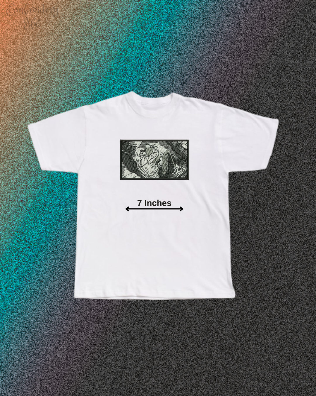 Chainsaw Man Denji Bed Embroidered Tshirt