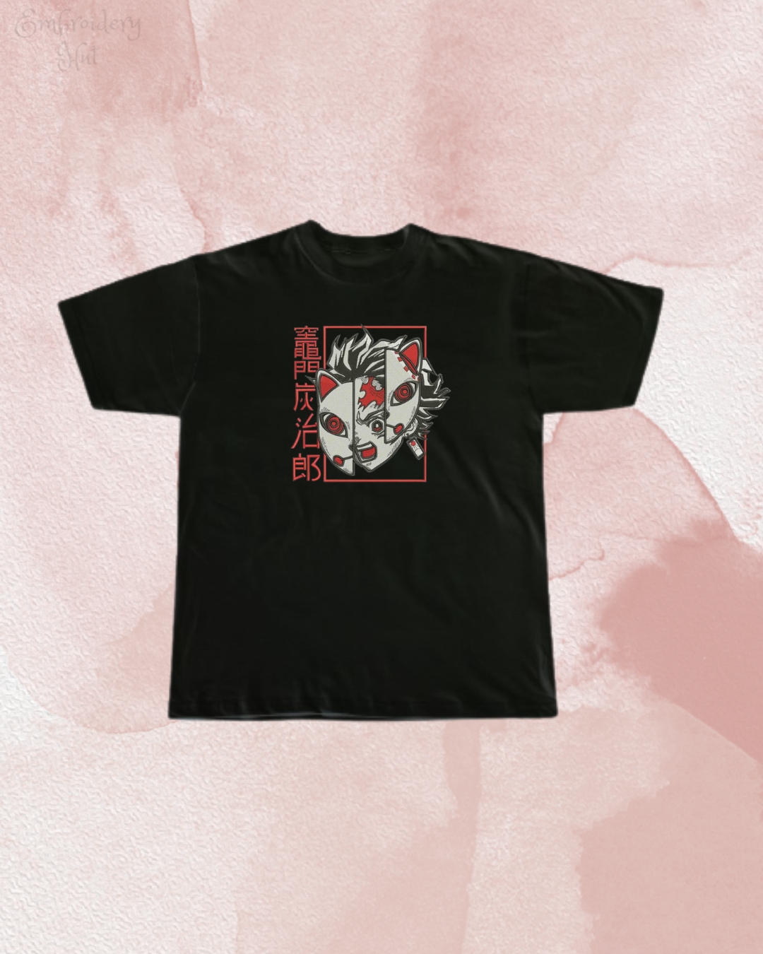 Demon Slayer Mask Embroidered T-Shirt