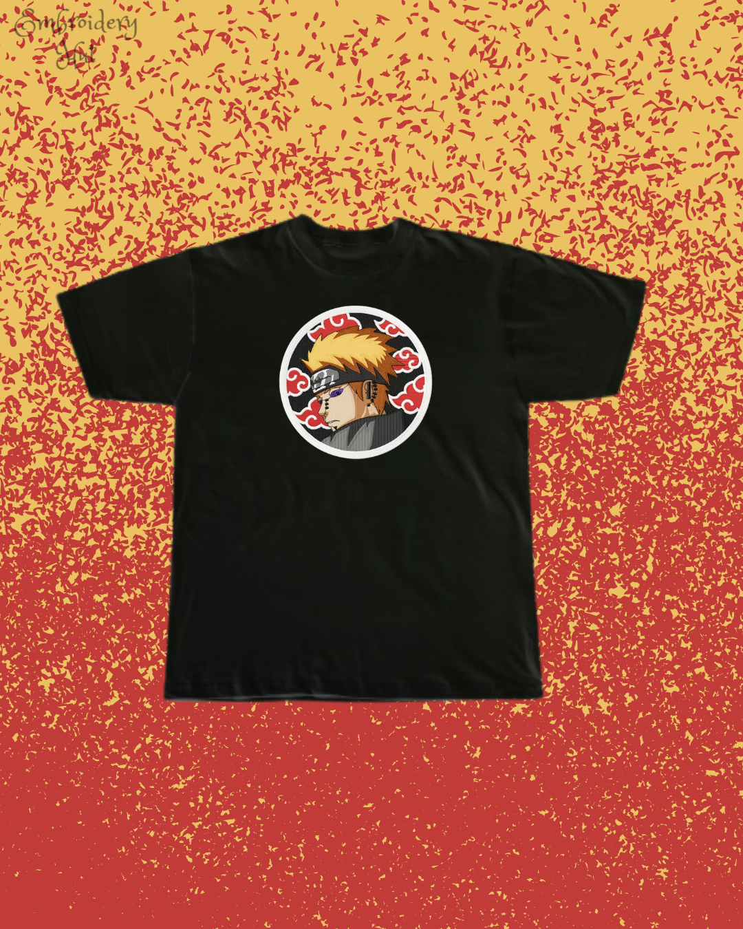 Naruto Pain Embroidered T-Shirt