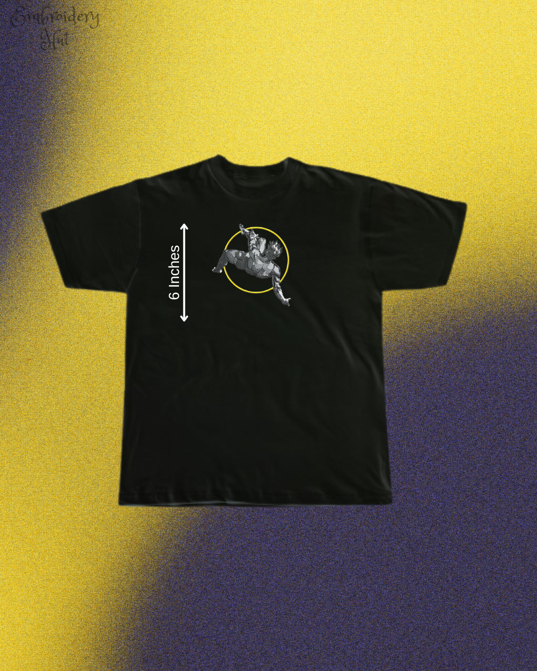Fall of Icarus Embroidered T-Shirt