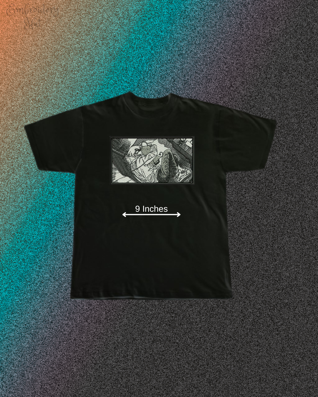 Chainsaw Man Denji Bed Embroidered Tshirt