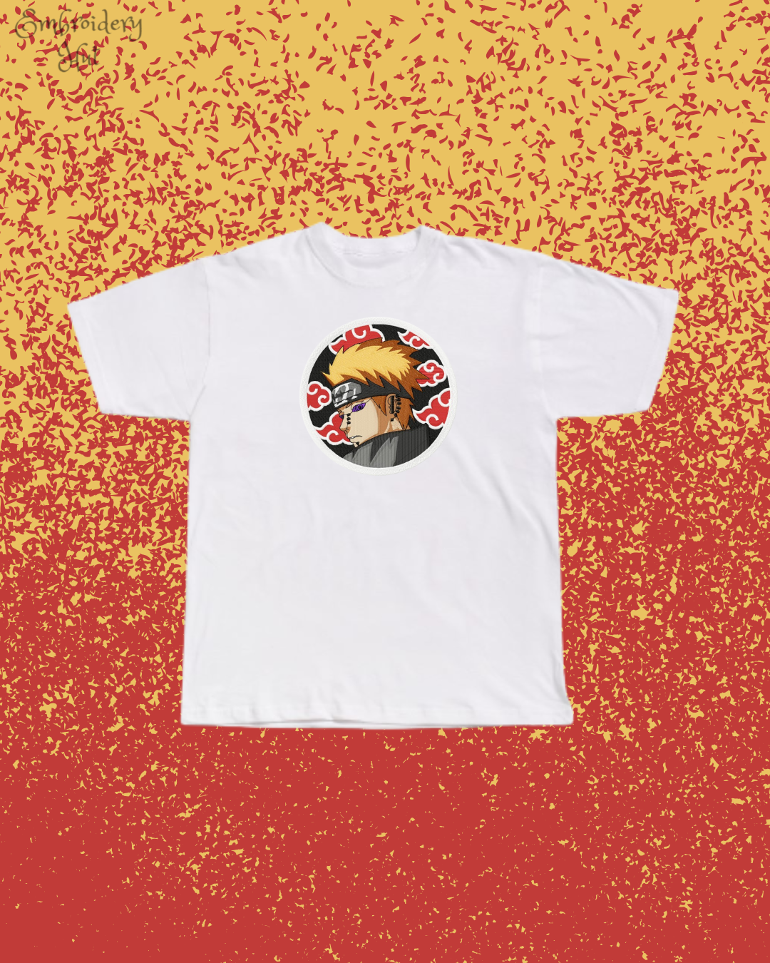 Naruto Pain Embroidered T-Shirt