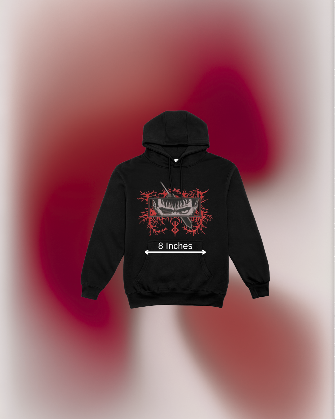 Berserk Guts Anime Embroidered Hoodie