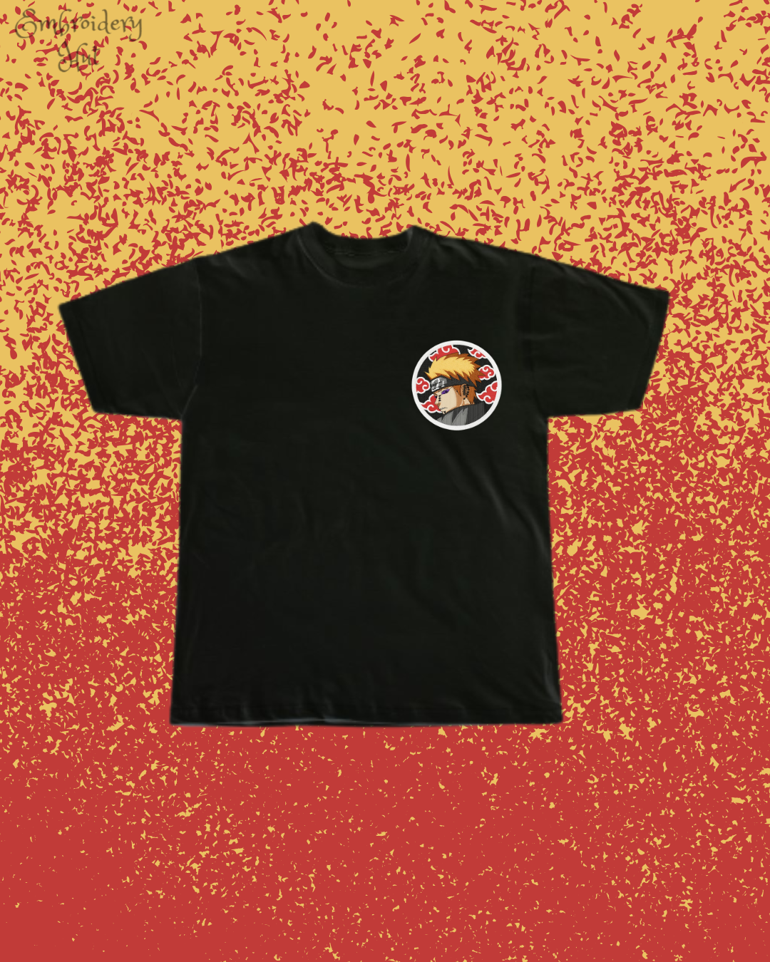 Naruto Pain Embroidered T-Shirt