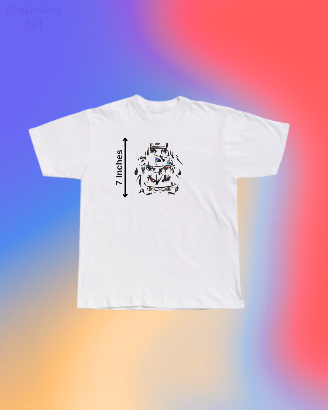 Naruto Eyes Embroidered Tshirt