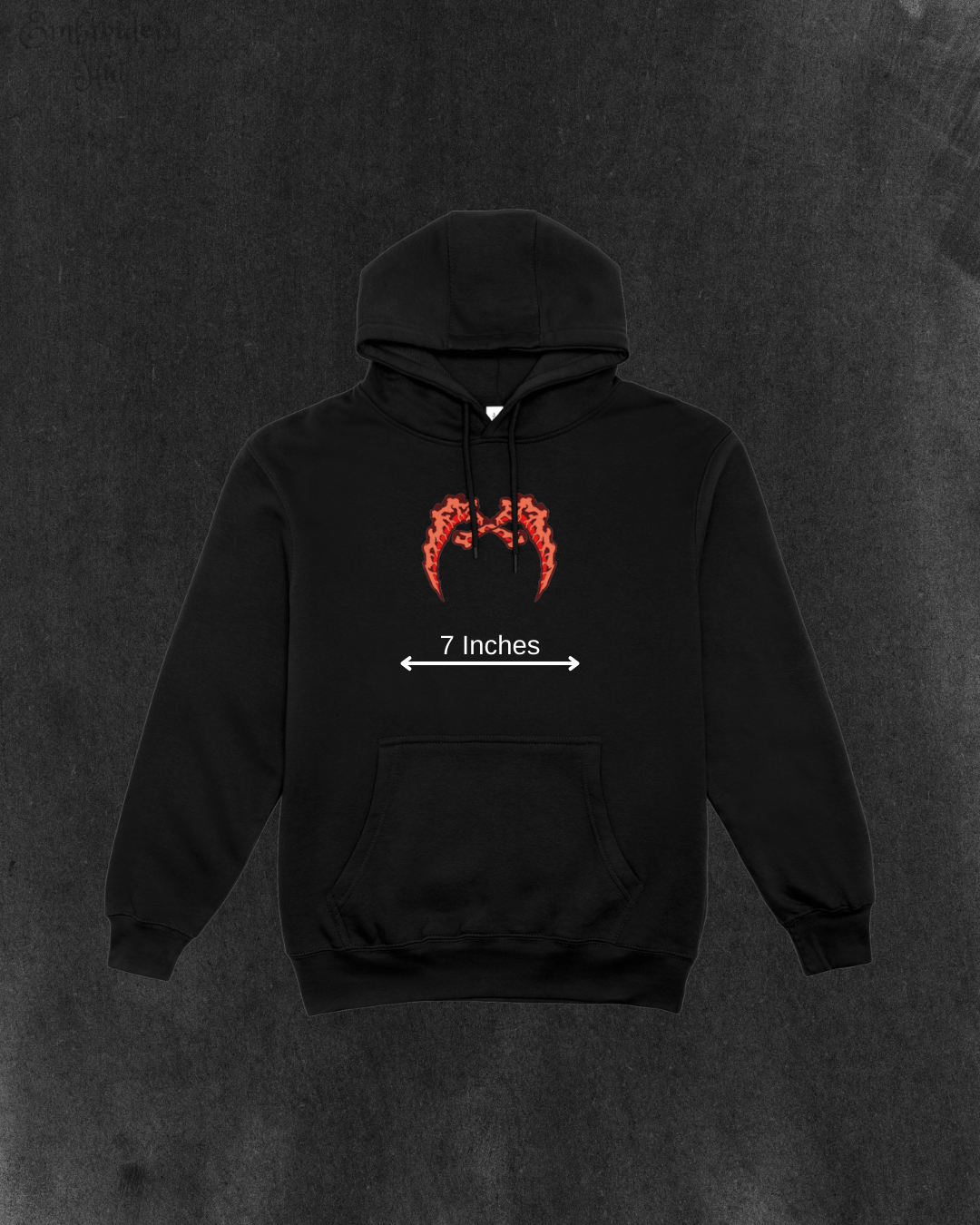 Demon Slayer Gyutaro Sickles Embroidered Hoodie