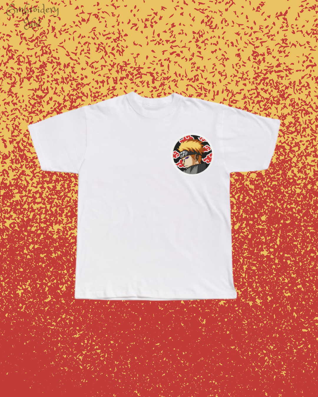 Naruto Pain Embroidered T-Shirt