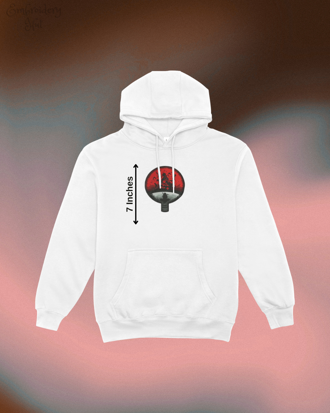 Naruto Uchiha Clan Symbol Embroidered Hoodie
