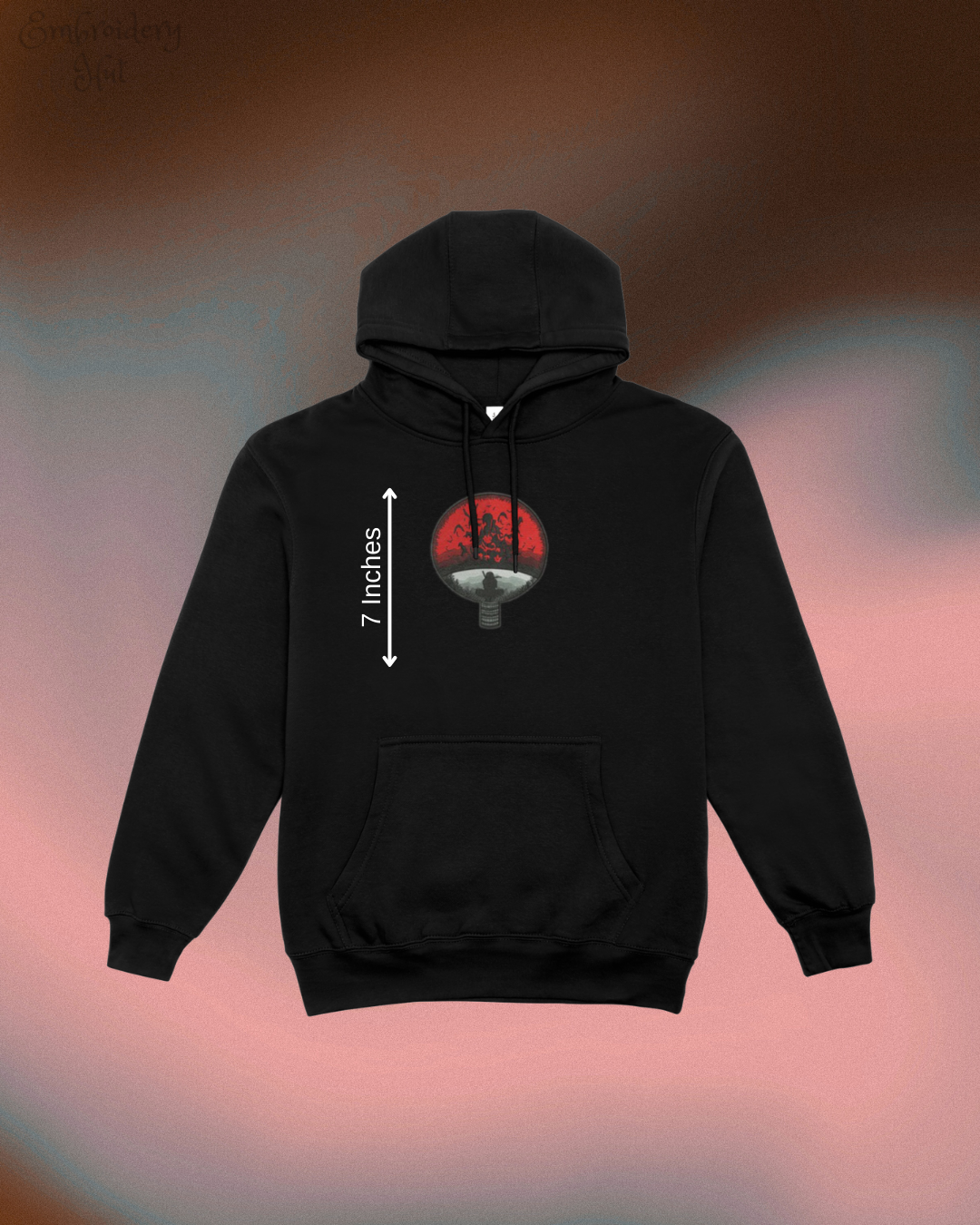 Naruto Uchiha Clan Symbol Embroidered Hoodie