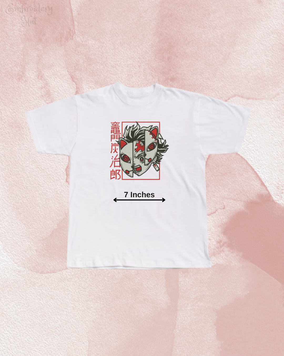 Demon Slayer Mask Embroidered T-Shirt