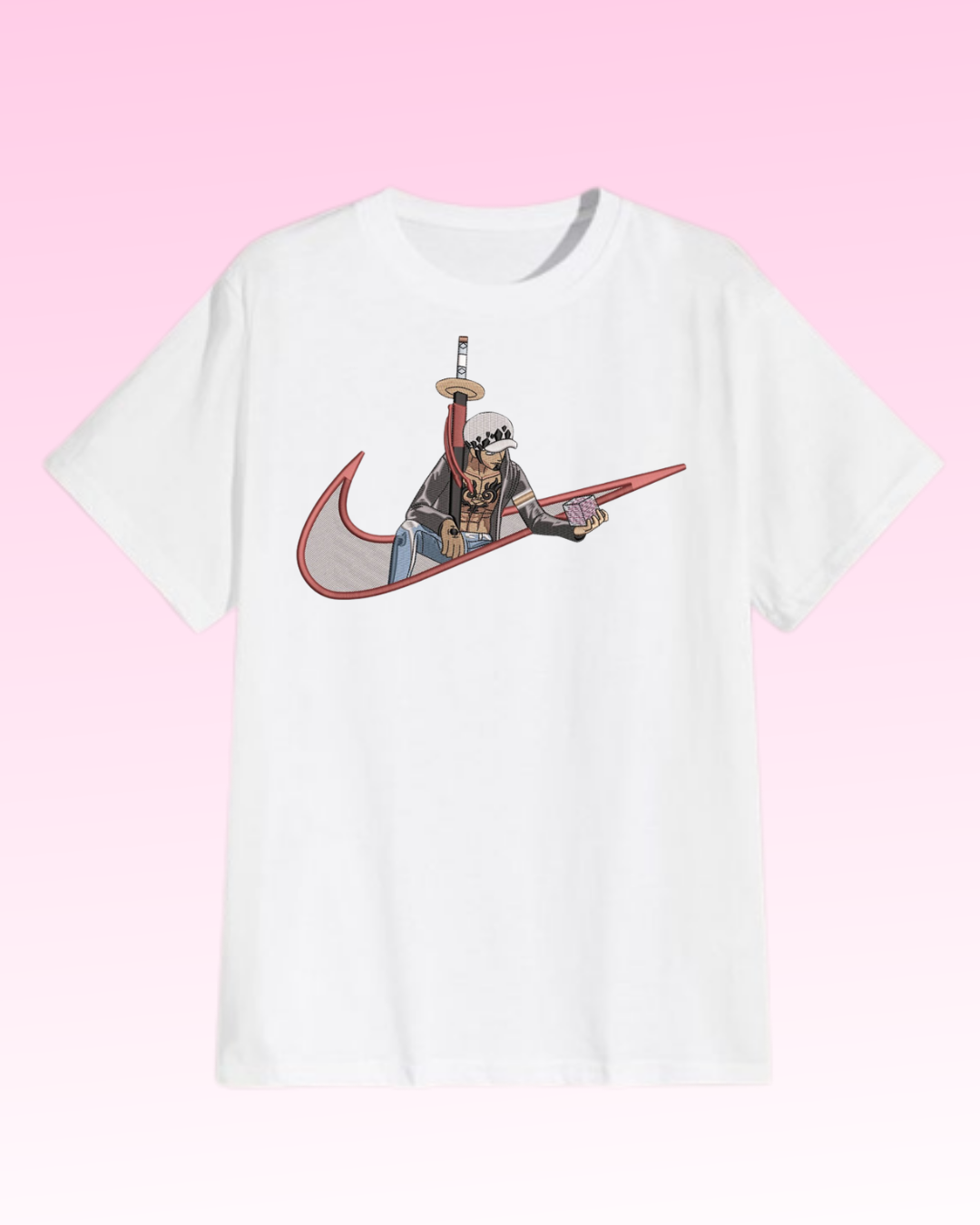 One Piece Trafalgar Law Embroidered T-Shirt