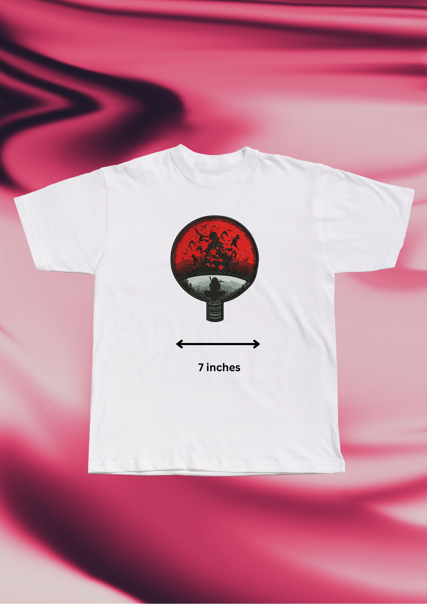 Uchiha Clan Symbol Embroidered T-Shirt
